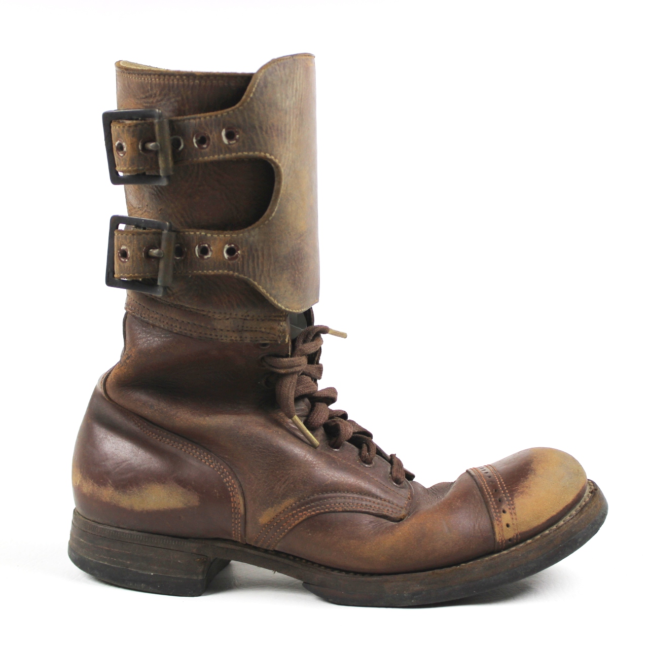 Early M43 double buckle boots w/ toe cap - 8 1/2 E