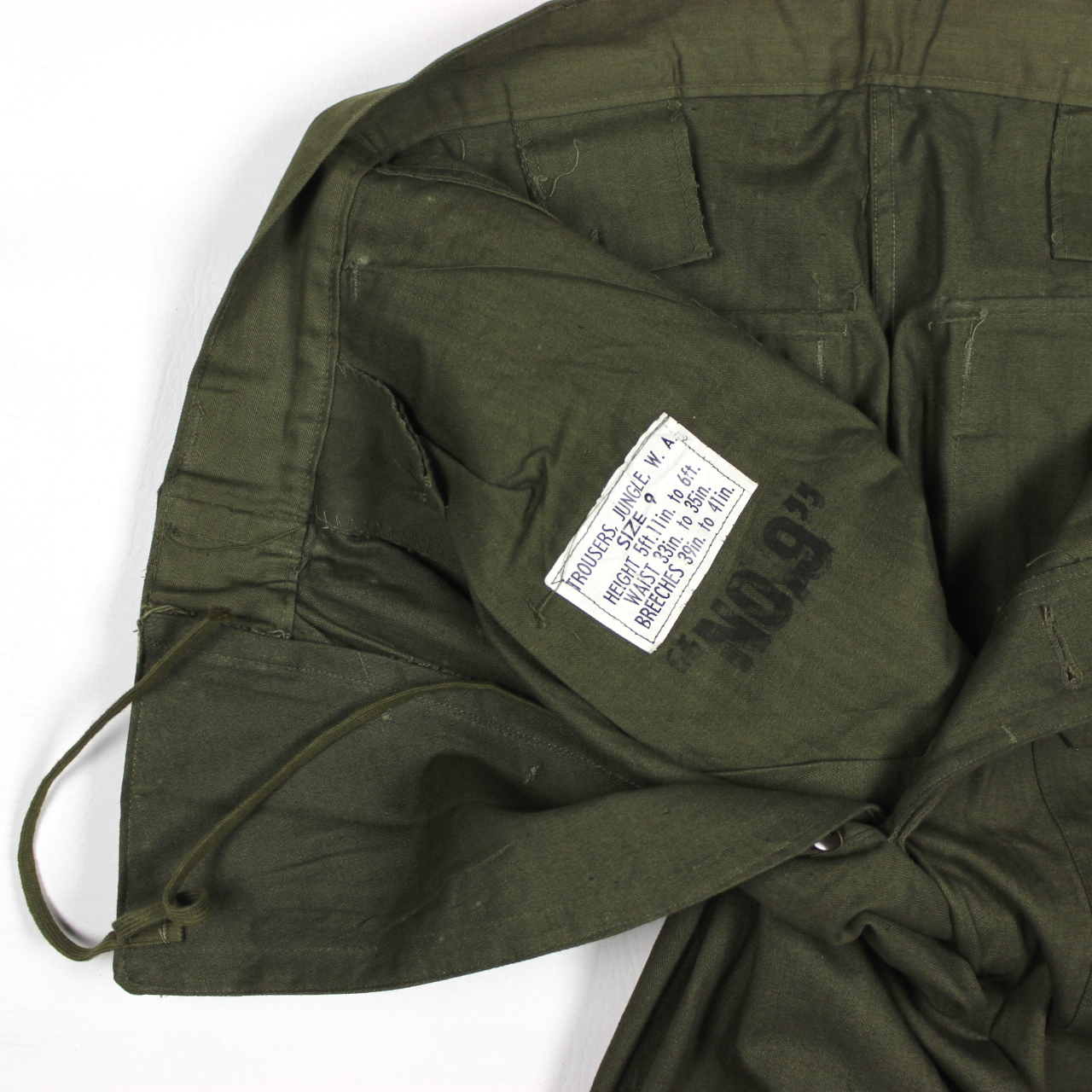 Scarce HBT Jungle trousers - British War Aid type - W34 L34