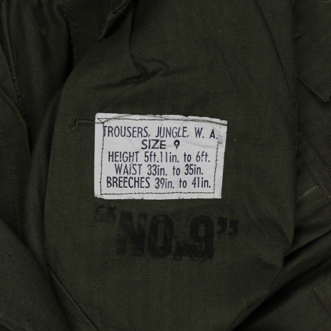 Scarce HBT Jungle trousers - British War Aid type - W34 L34