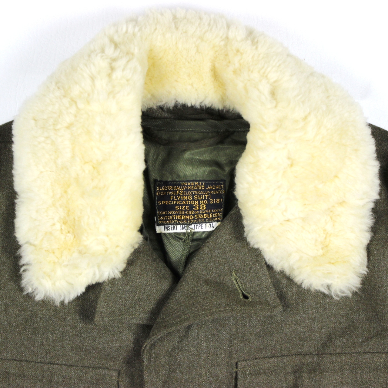 USAAF electrically heated flight jacket type F2 w/ F2-A insert