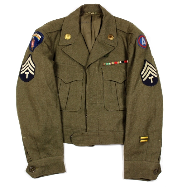US Army EM Ike dress jacket - Bullion 3rd Army / USAEUR