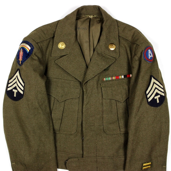 US Army EM Ike dress jacket - Bullion 3rd Army / USAEUR