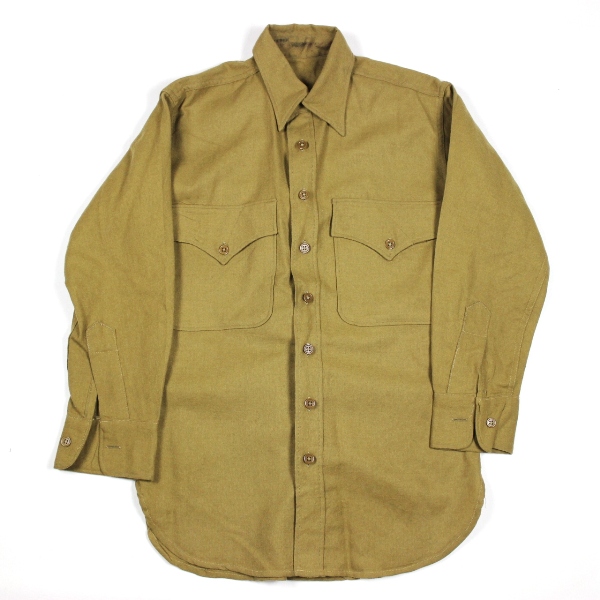 USMC brown wool service shirt