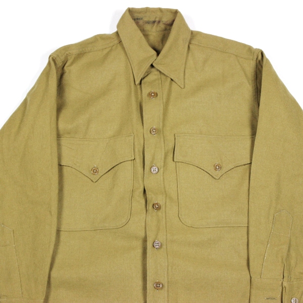 USMC brown wool service shirt
