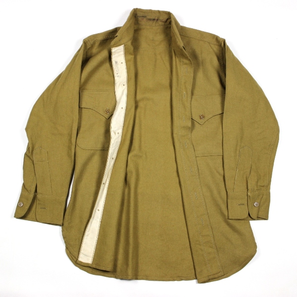 USMC brown wool service shirt