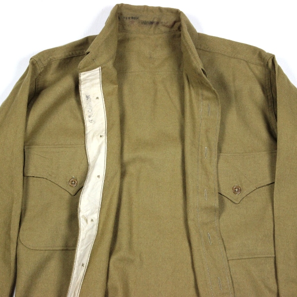 USMC brown wool service shirt