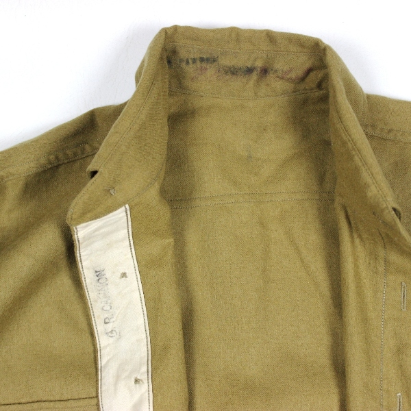 USMC brown wool service shirt