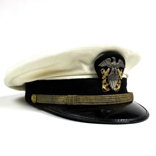 US Navy officer dress visor cap - Identified
