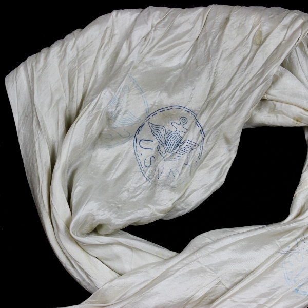 Scarce US Navy aviator silk scarf