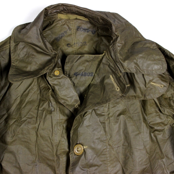 Pre-WWII US Army resin-coated raincoat