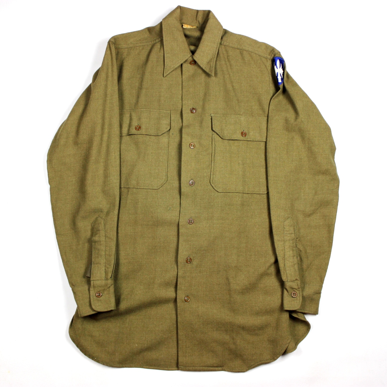 US Army wool flannel service shirt - 65th Infantry Div.