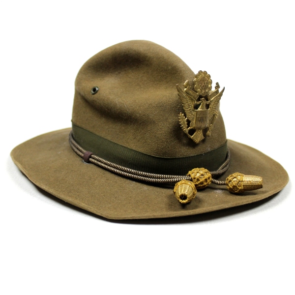 US Army officer campaign hat w/ cord