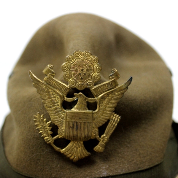 US Army officer campaign hat w/ cord