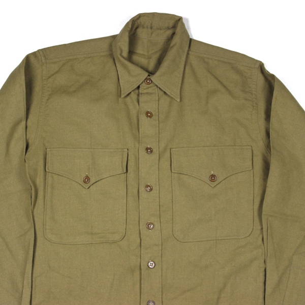 USMC brown wool service shirt