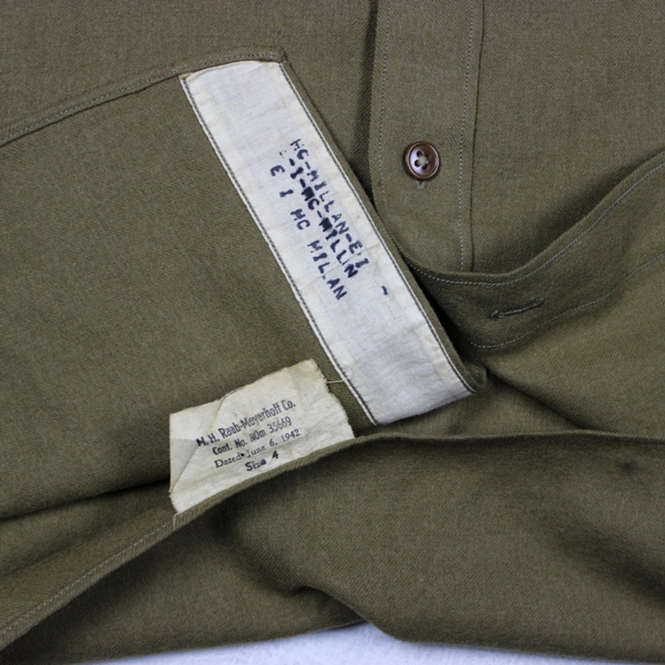 USMC brown wool service shirt