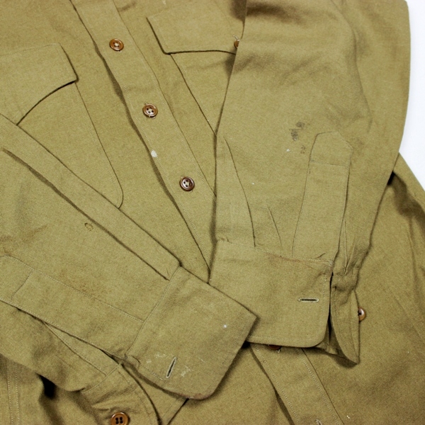 USMC brown wool service shirt