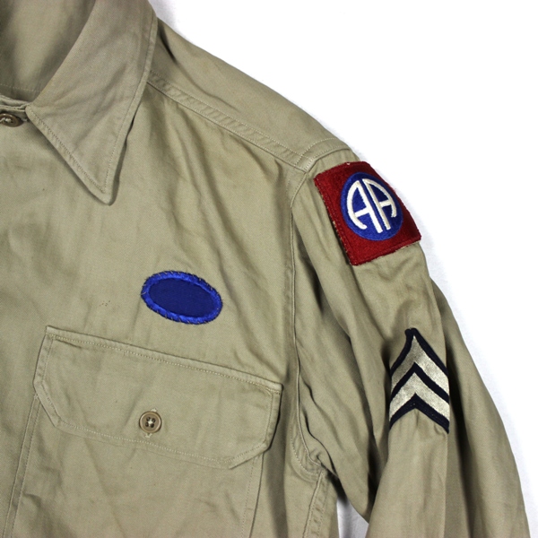 EM Ike dress jacket, side cap dog tag - 82nd Airborne Division