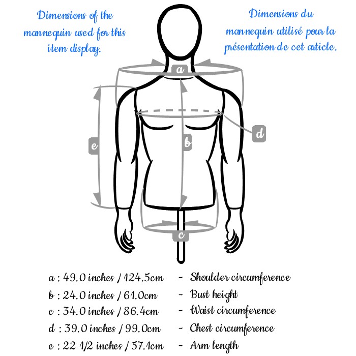 Display mannequin dimensions