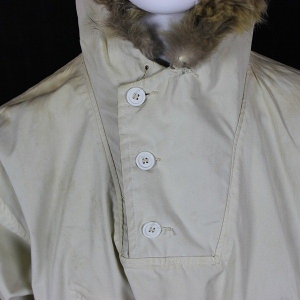 10th Mountain Division M1941 snow camouflage reversible parka w/ fur trimmed hood