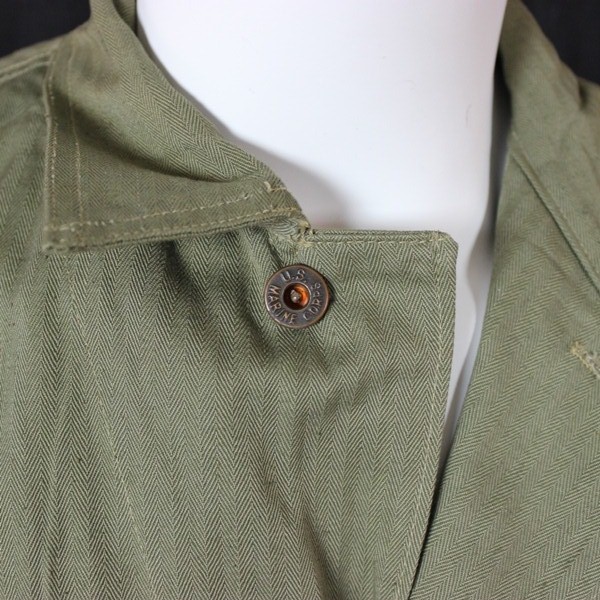 44th Collectors Avenue - USMC P41 HBT fatigue shirt - Size 42 / Dated 1943