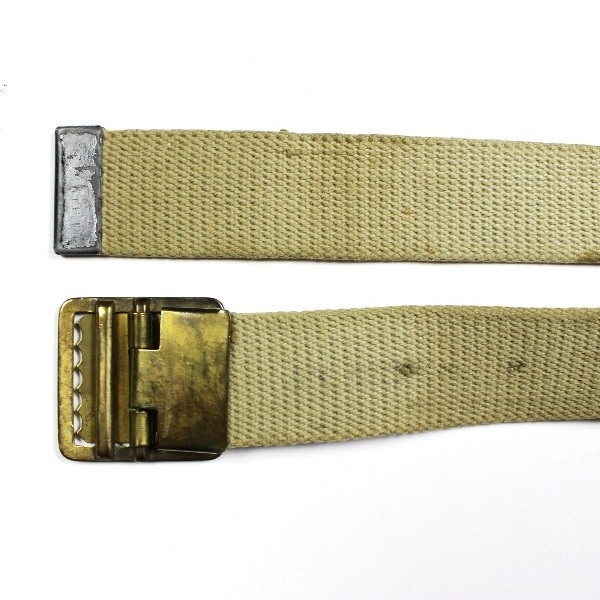 44th Collectors Avenue - M1937 Khaki / tan cotton webbing EMs trousers belt