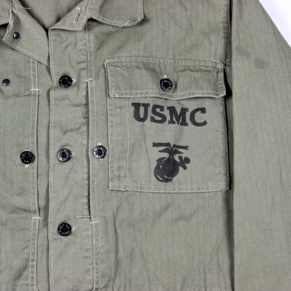 44th Collectors Avenue - USMC P44 HBT jacket - Identified - Size 38